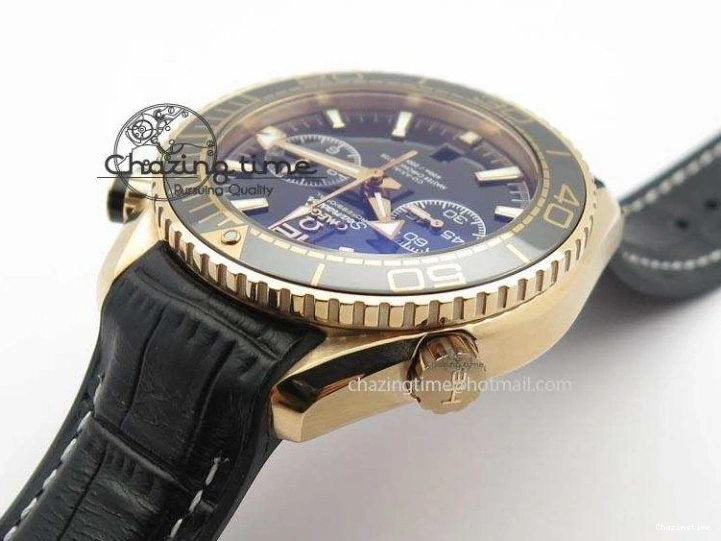0215 Breathable Seamaster Professional Chrono RG Black Ceramic Black Dial On Black Gummy Strap A 8214